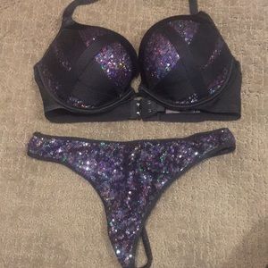 Victoria’s Secret NWOT sequin bra and thong set